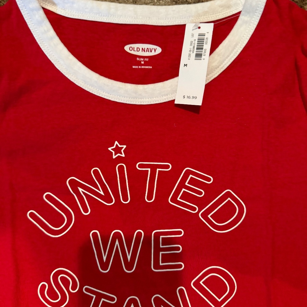 Old Navy United We Stand Shirt Size Medium